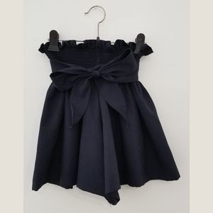 High waisted A-line Tie Knot Bow Skort
